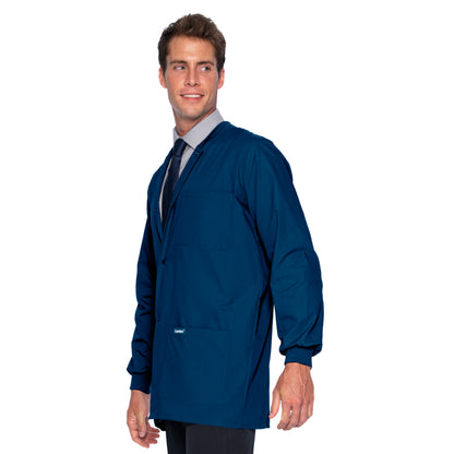 Men's 5-Pocket Crew Neck Warm-Up Scrub Jacket - 7551 - Navy