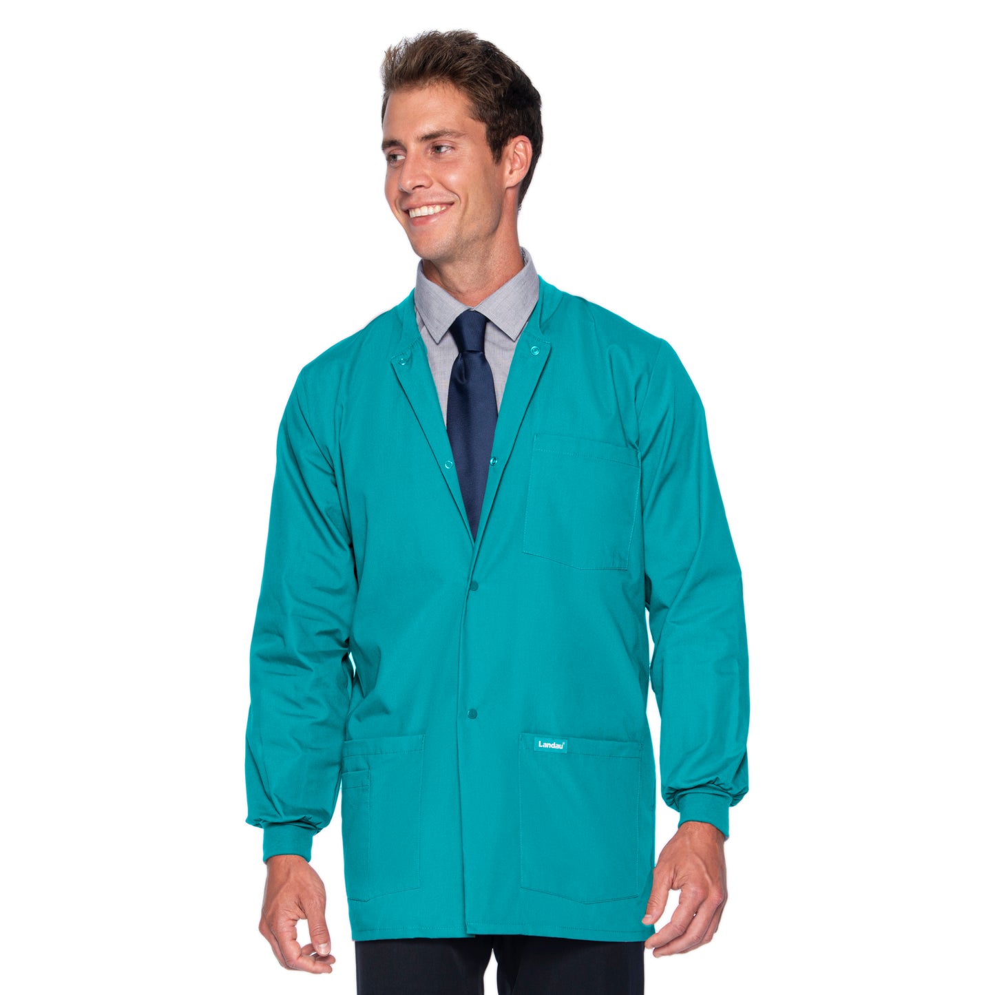 Men's 5-Pocket Scrub Jacket - 7551 - Teal