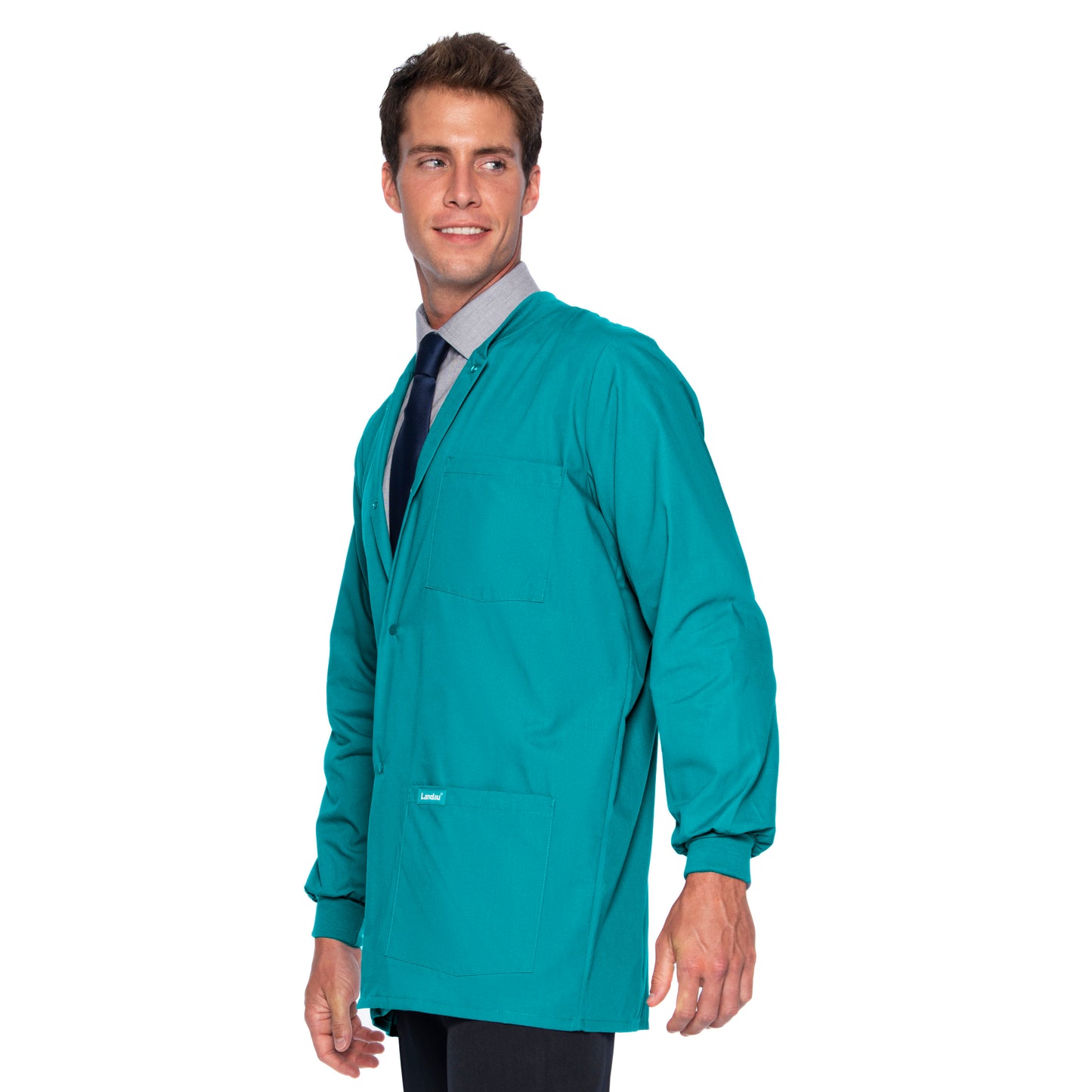 Men's 5-Pocket Scrub Jacket - 7551 - Teal