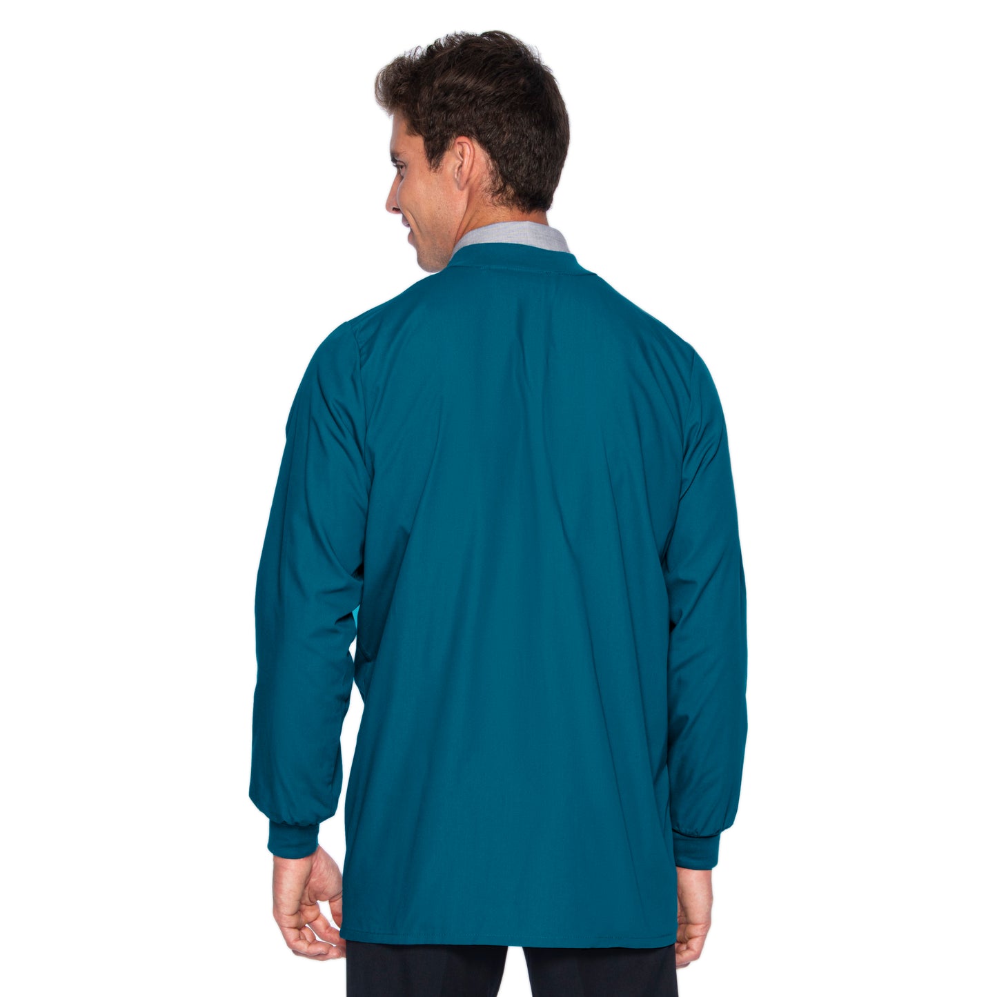 Men's 5-Pocket Scrub Jacket - 7551 - Caribbean Blue