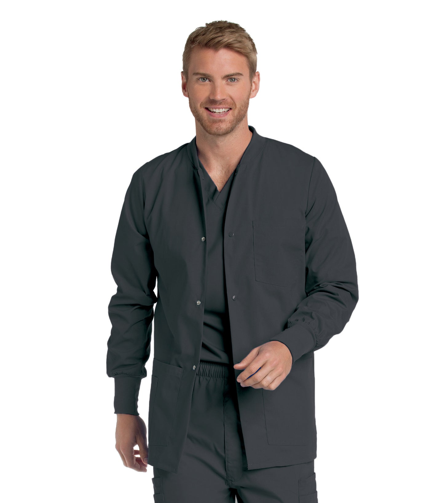 Men's 5-Pocket Scrub Jacket - 7551 - Graphite