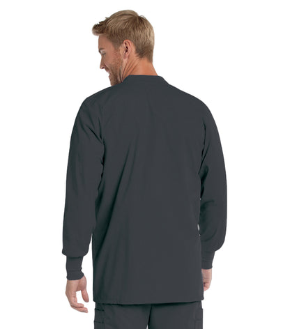 Men's 5-Pocket Crew Neck Warm-Up Scrub Jacket - 7551 - Graphite