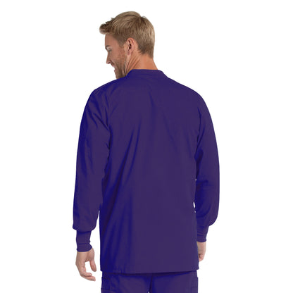 Men's 5-Pocket Crew Neck Warm-Up Scrub Jacket - 7551 - Grape