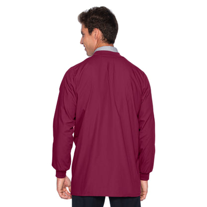 Men's 5-Pocket Crew Neck Warm-Up Scrub Jacket - 7551 - Wine