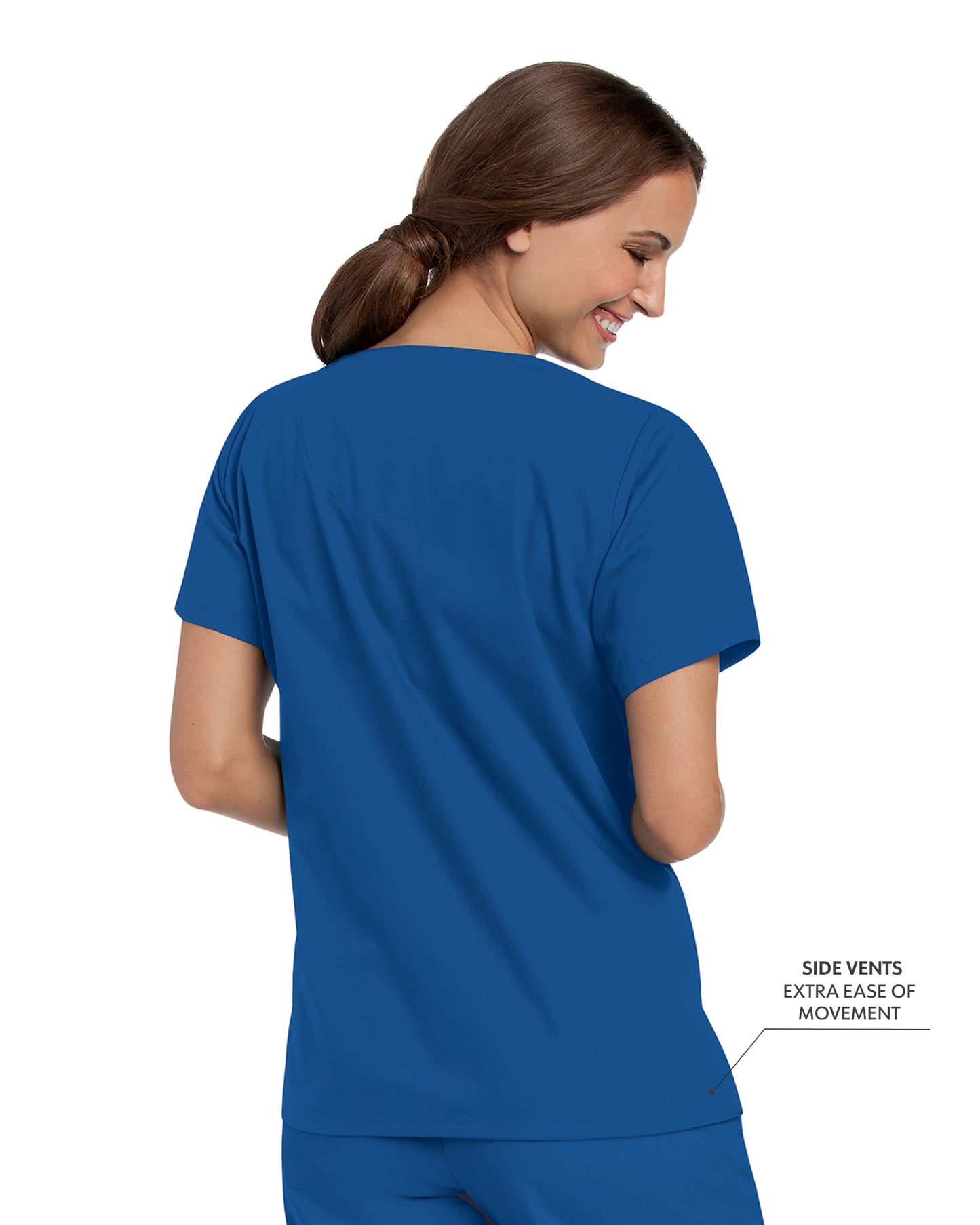 Women's 4-Pocket Durable V-Neck Scrub Top - 8219 - Galaxy Blue