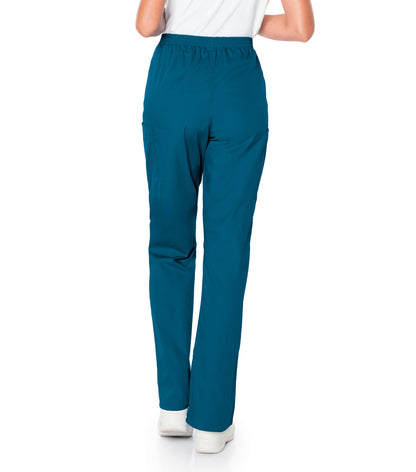 Women's 3-Pocket High-Rise Triple-Elastic Waist Scrub Pant - 83221 - Caribbean