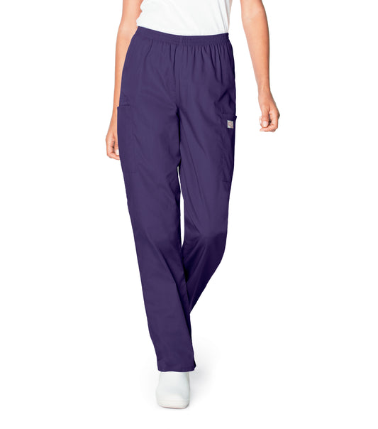 Women's 3-Pocket High-Rise Triple-Elastic Waist Scrub Pant - 83221 - Grape