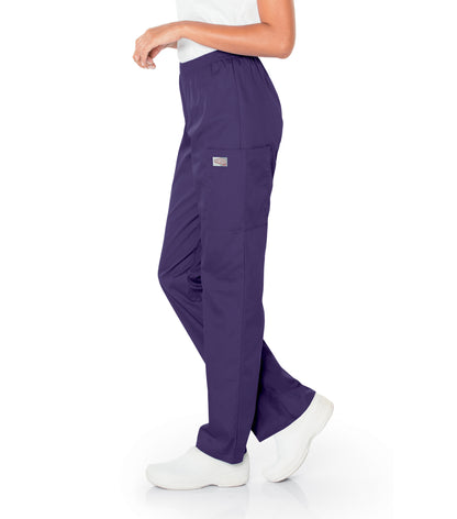 Women's 3-Pocket High-Rise Triple-Elastic Waist Scrub Pant - 83221 - Grape