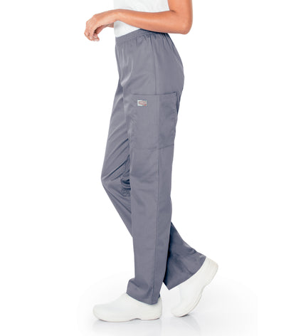 Women's 3-Pocket High-Rise Triple-Elastic Waist Scrub Pant - 83221 - Steel Grey