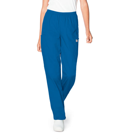 Women's 3-Pocket High-Rise Triple-Elastic Waist Scrub Pant - 83221 - Royal Blue