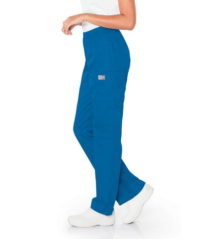 Women's 3-Pocket High-Rise Triple-Elastic Waist Scrub Pant - 83221 - Royal Blue