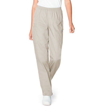 Women's 3-Pocket High-Rise Triple-Elastic Waist Scrub Pant - 83221 - Sandstone