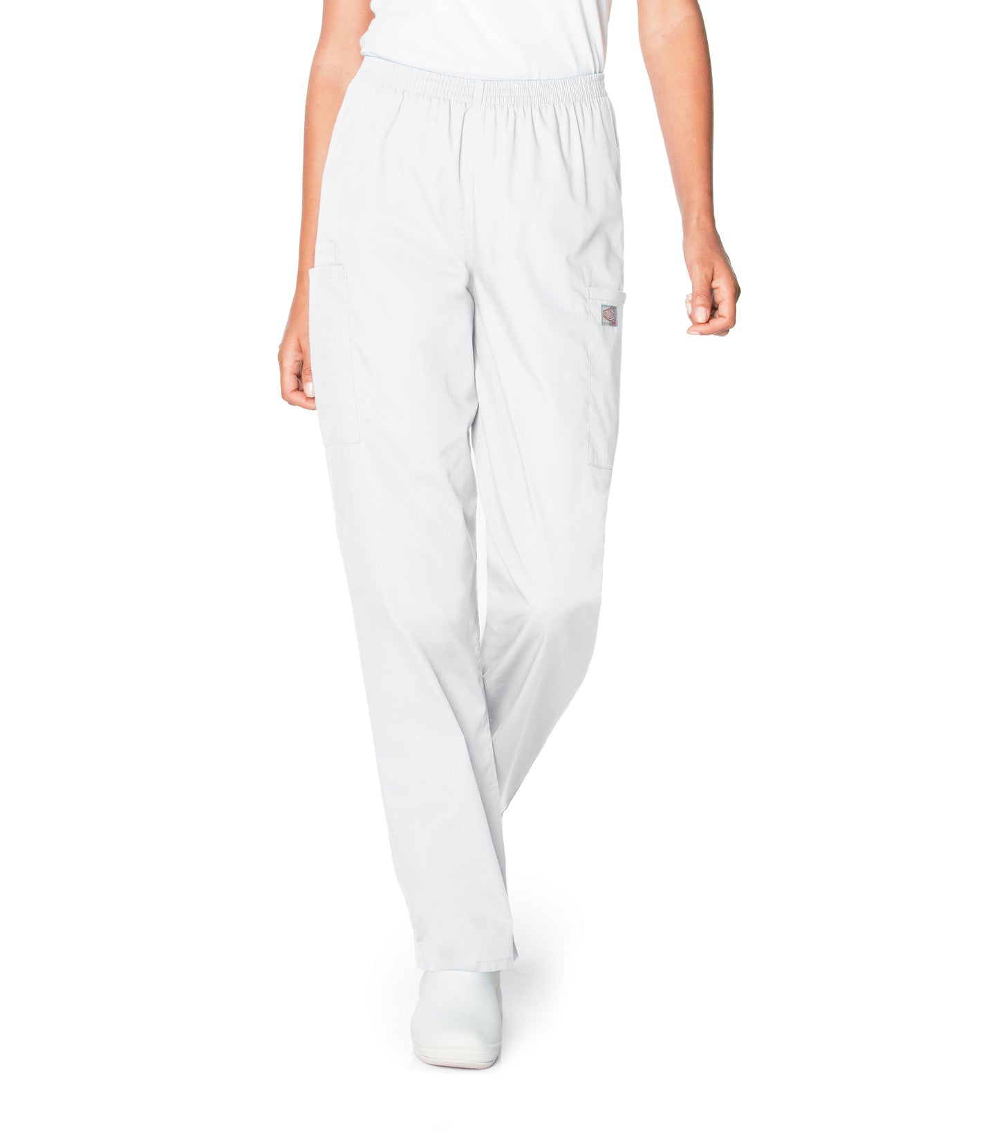 Women's 3-Pocket High-Rise Triple-Elastic Waist Scrub Pant - 83221 - White