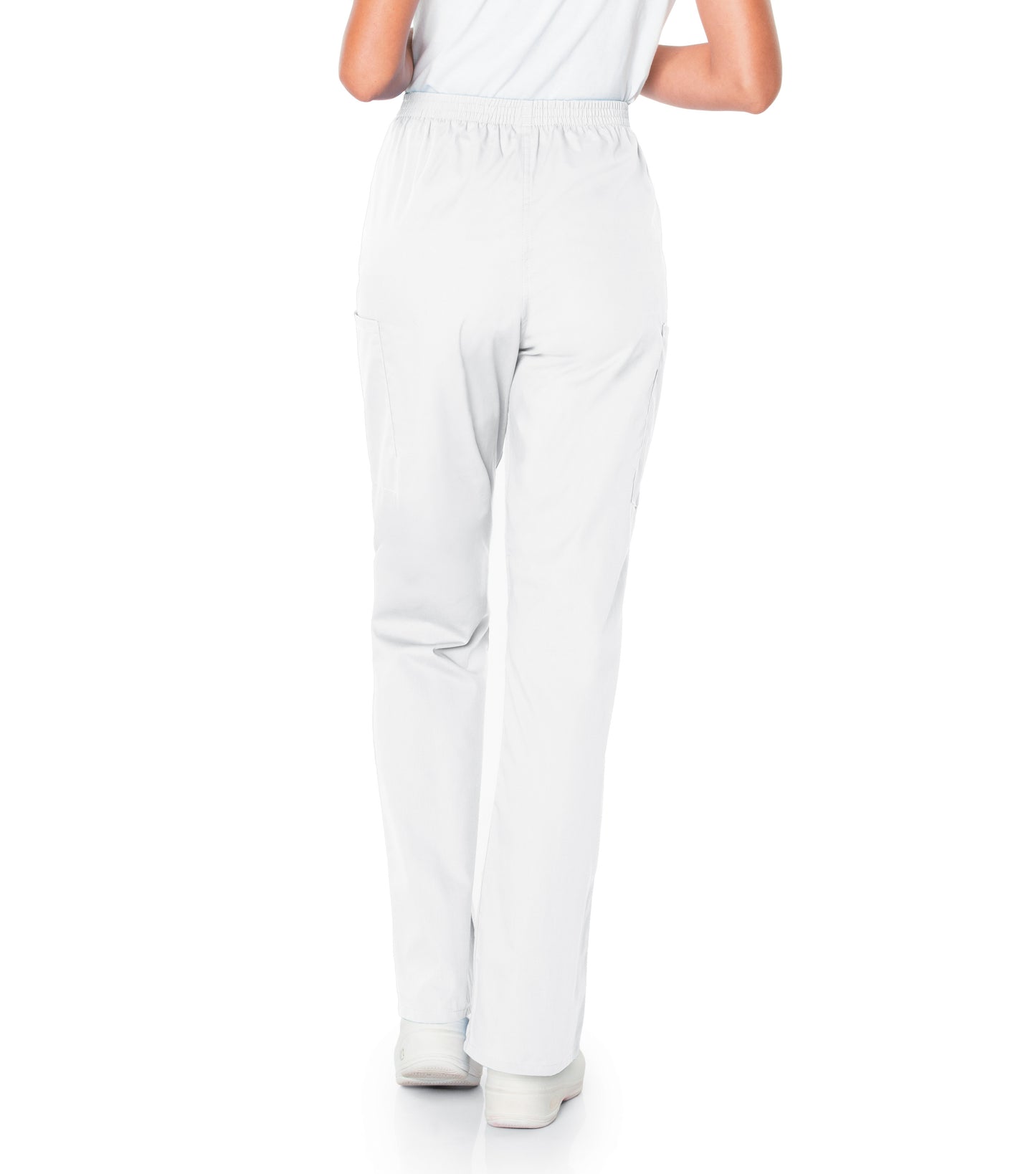 Women's 3-Pocket High-Rise Triple-Elastic Waist Scrub Pant - 83221 - White