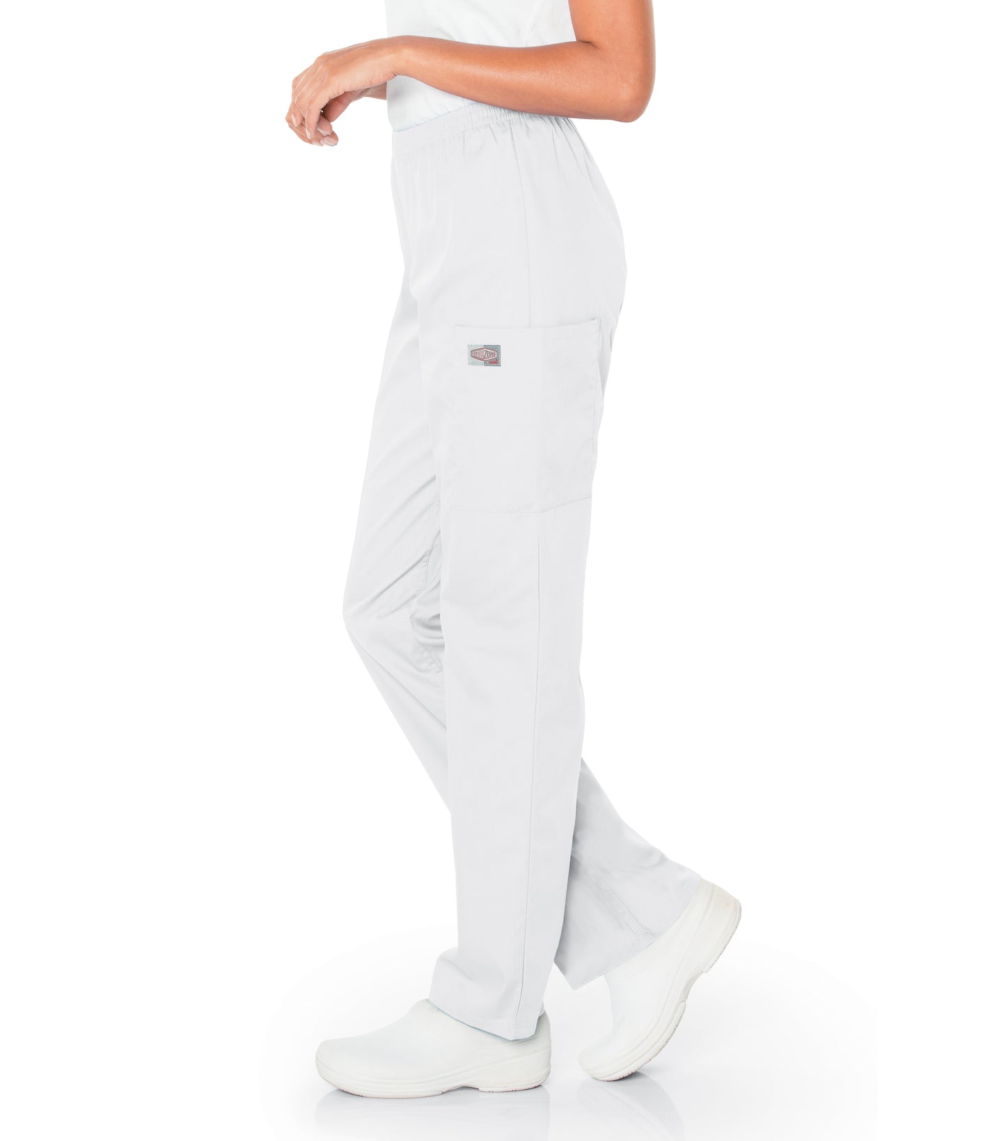 Women's 3-Pocket High-Rise Triple-Elastic Waist Scrub Pant - 83221 - White