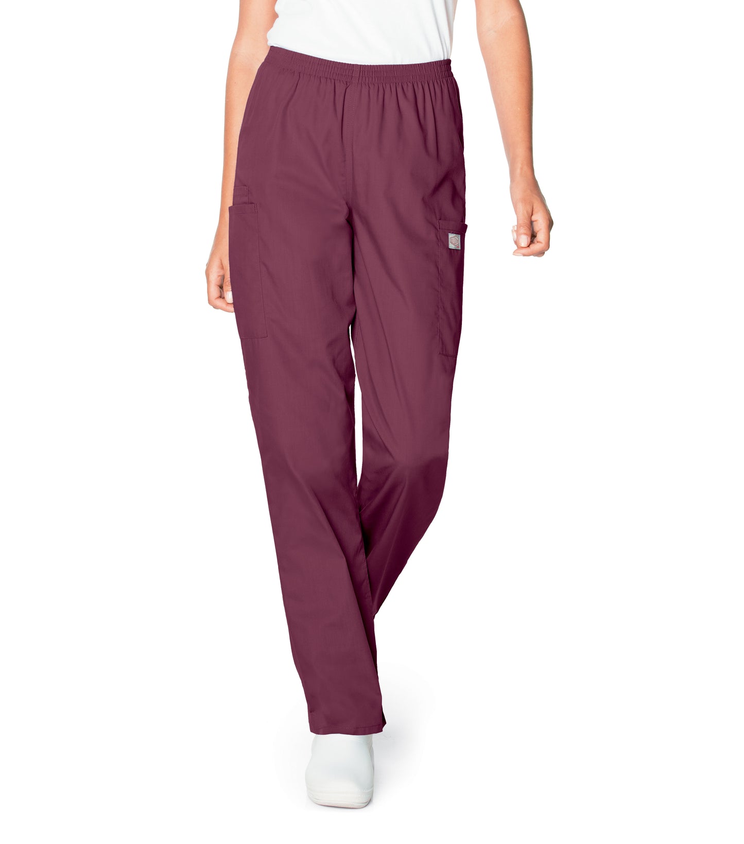 Women's 3-Pocket High-Rise Triple-Elastic Waist Scrub Pant - 83221 - Wine