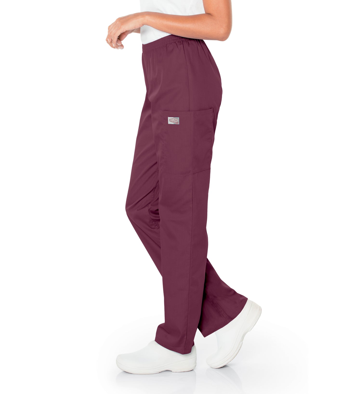 Women's 3-Pocket High-Rise Triple-Elastic Waist Scrub Pant - 83221 - Wine