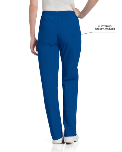 Women's 2-Pocket High-Rise Elastic Waist Straight Leg Scrub Pant - 8327 - Galaxy Blue