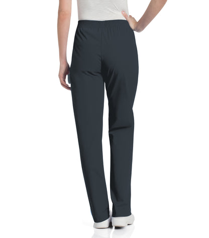 Women's 2-Pocket High-Rise Elastic Waist Straight Leg Scrub Pant - 8327 - Graphite