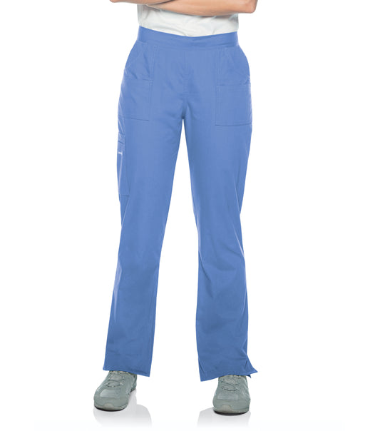 Women's 7-Pocket Straight Leg Cargo Scrub Pant - 8380 - Ceil Blue