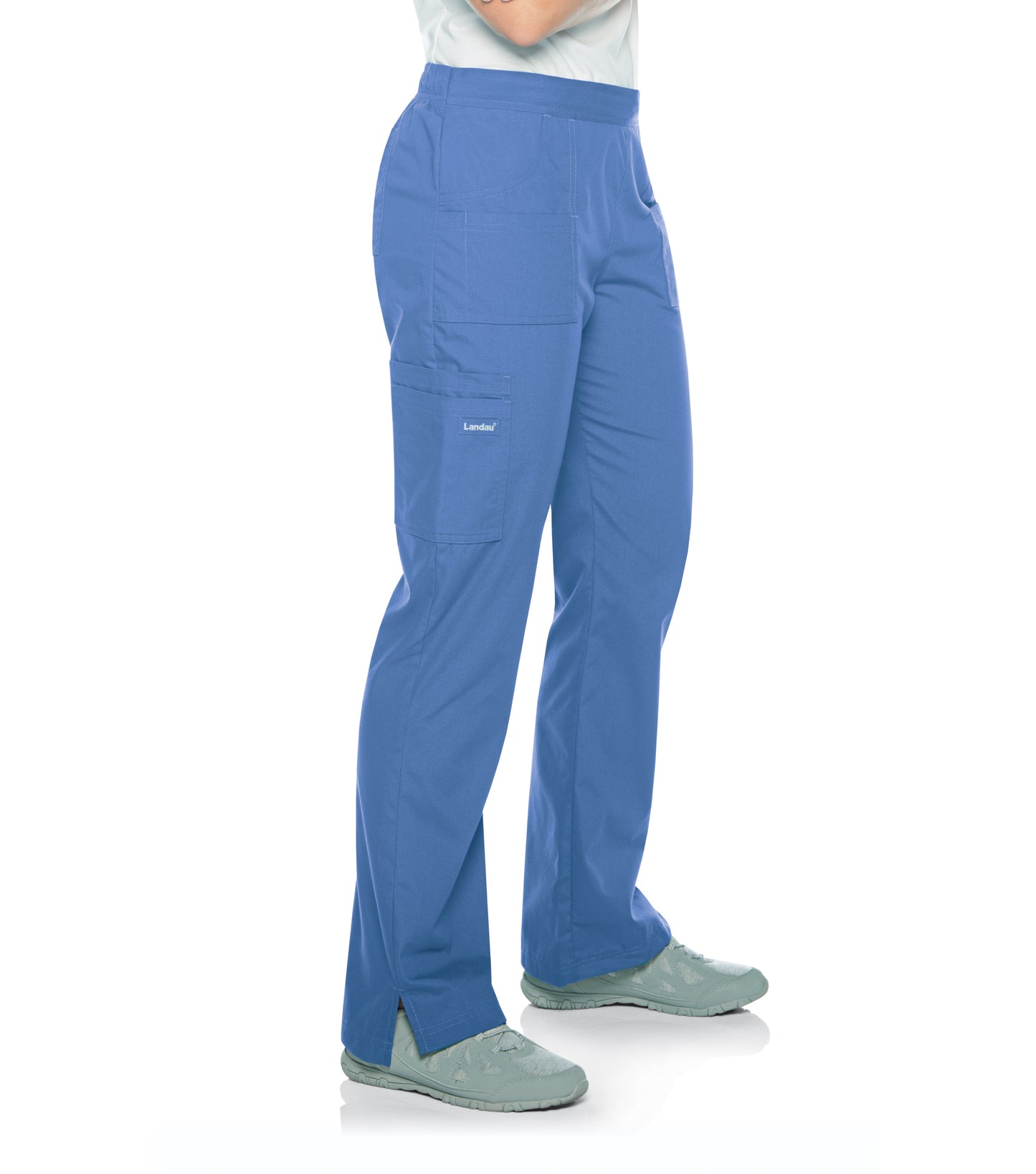 Women's 7-Pocket Straight Leg Cargo Scrub Pant - 8380 - Ceil Blue