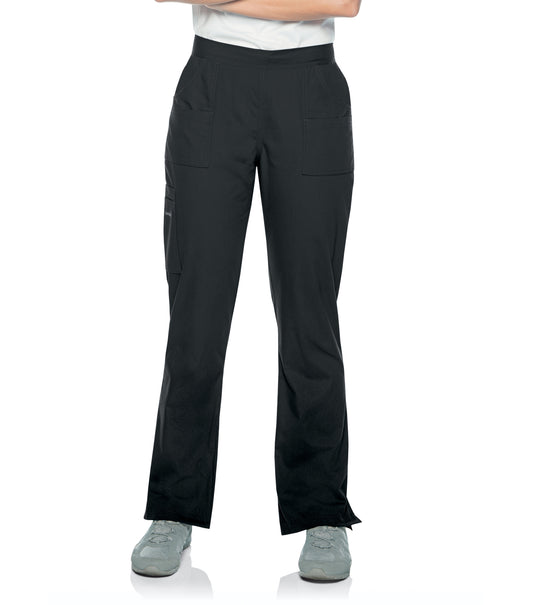 Women's 7-Pocket Straight Leg Cargo Scrub Pant - 8380 - Black