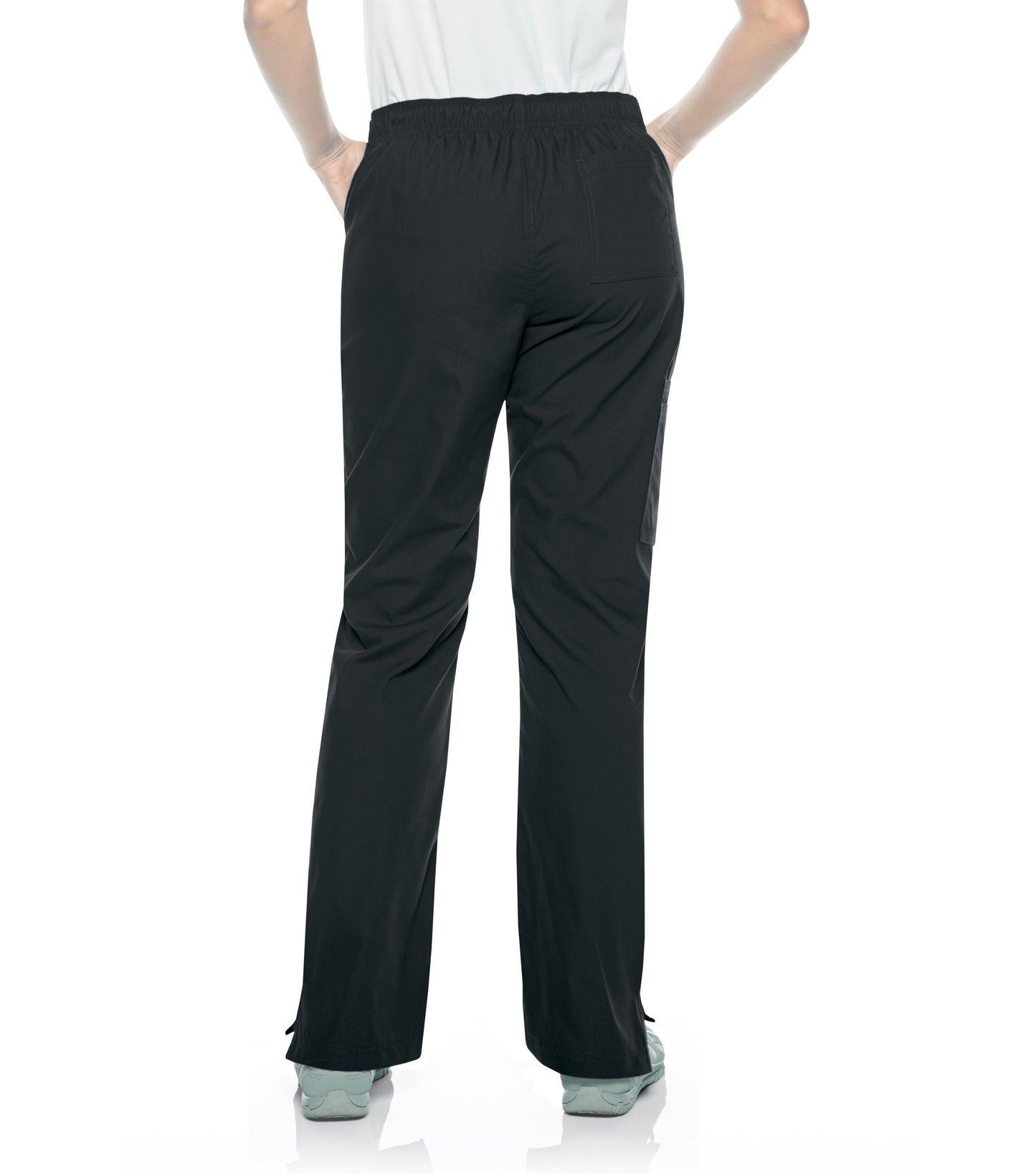 Women's 7-Pocket Straight Leg Cargo Scrub Pant - 8380 - Black