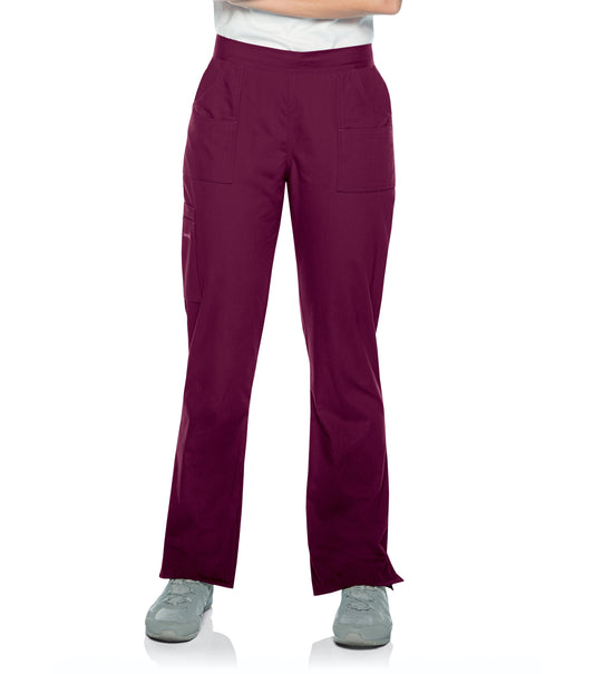 Women's 7-Pocket Straight Leg Cargo Scrub Pant - 8380 - Wine