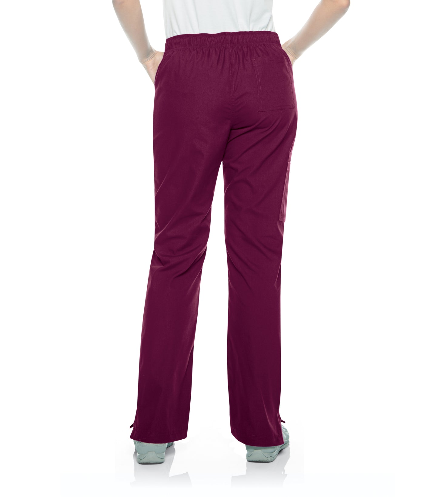 Women's 7-Pocket Straight Leg Cargo Scrub Pant - 8380 - Wine