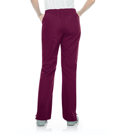 Women's 7-Pocket Straight Leg Cargo Scrub Pant - 8380 - Wine