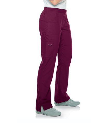 Women's 7-Pocket Straight Leg Cargo Scrub Pant - 8380 - Wine