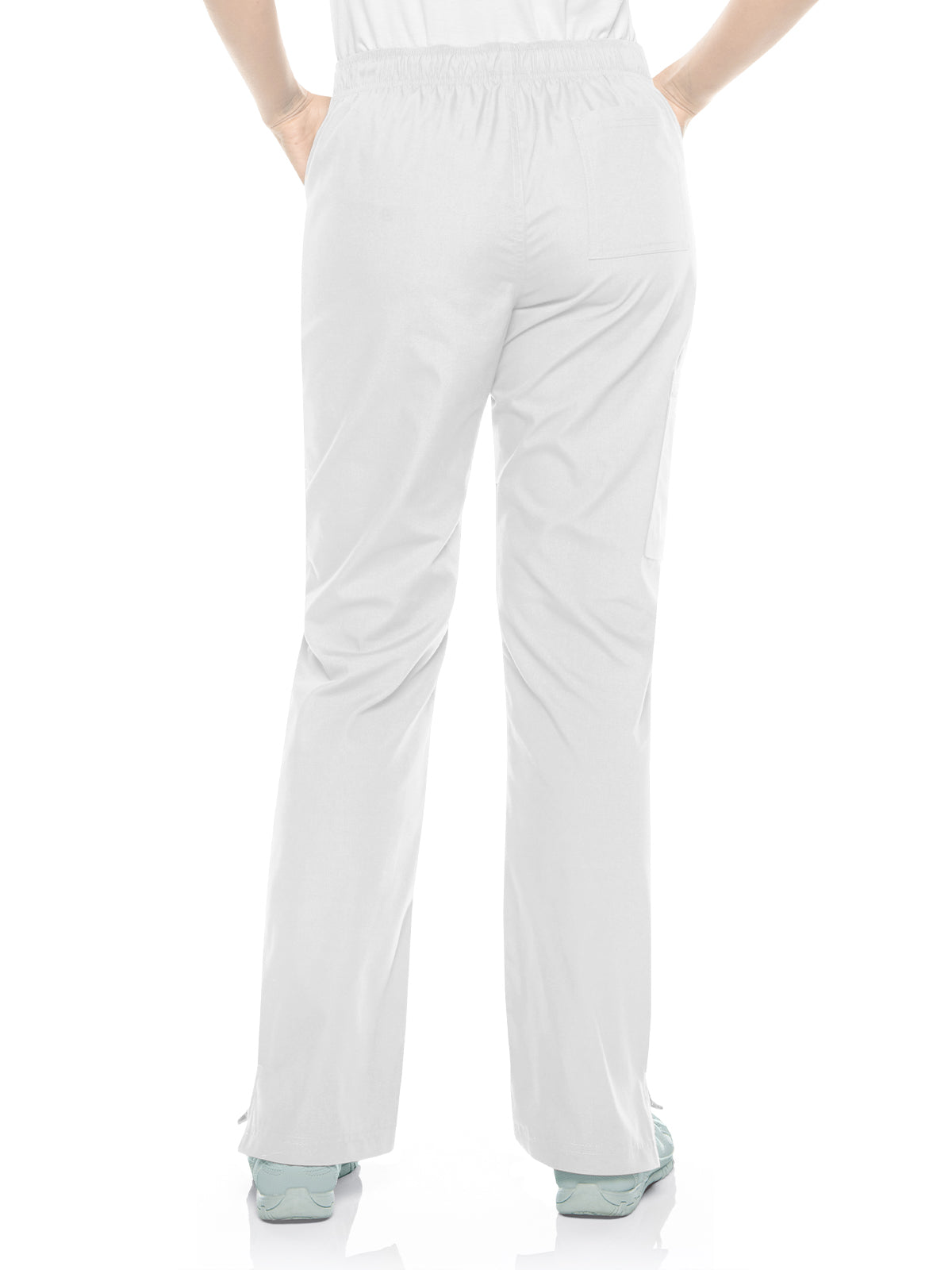 Women's 7-Pocket Straight Leg Cargo Scrub Pant - 8380 - White