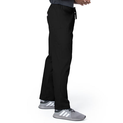 Unisex 2-Pocket High Rise Waist Straight Leg Scrub Pant - 85221 - Black