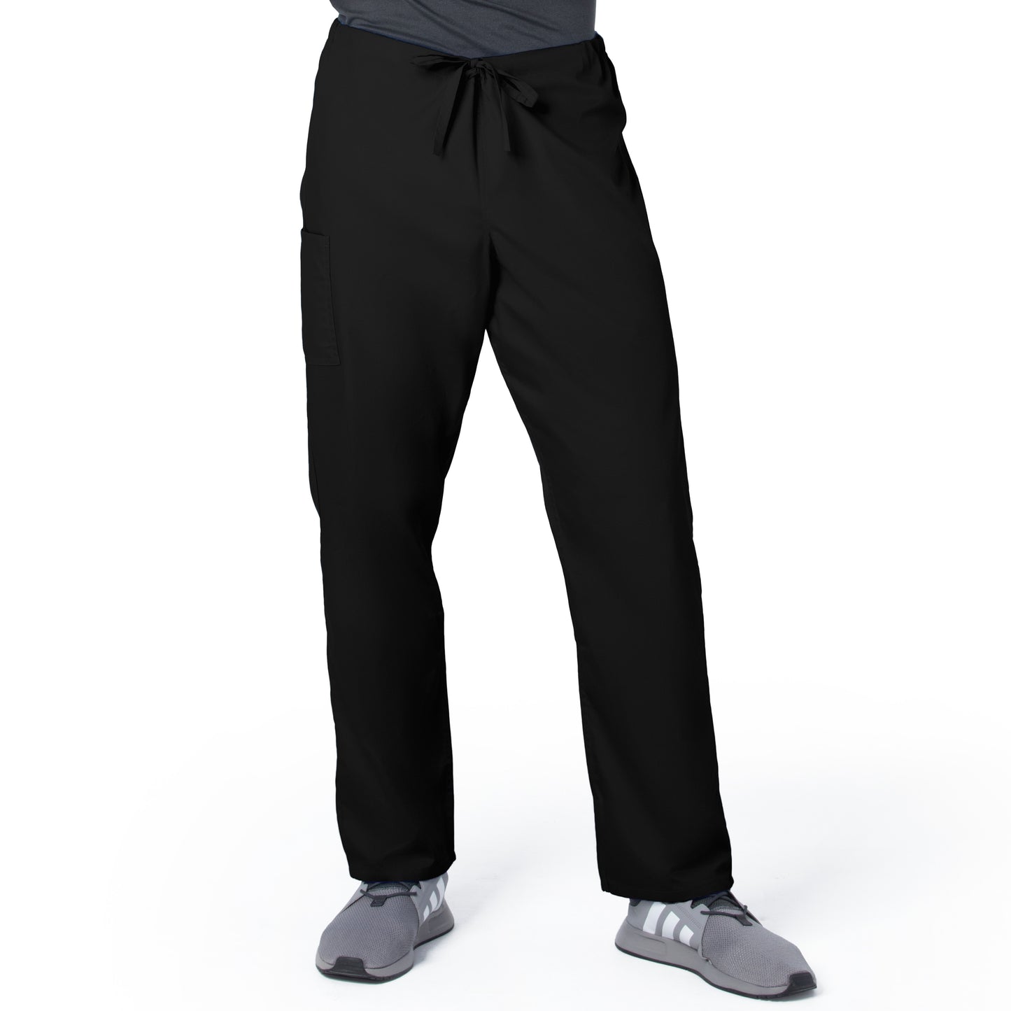 Unisex Two-Pocket High Rise Waist Straight Leg Pant - 85221 - Black