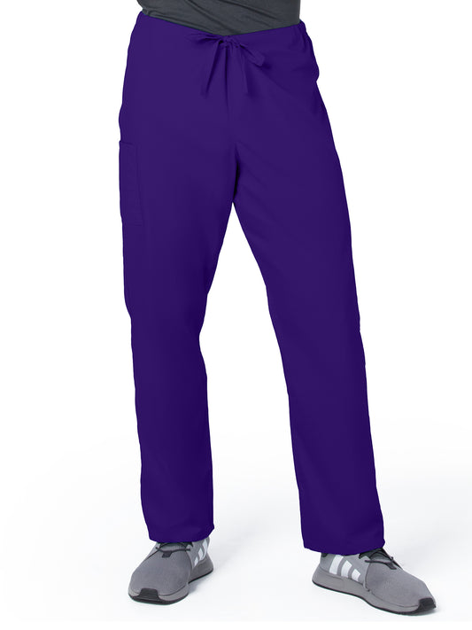 Unisex 2-Pocket High Rise Waist Straight Leg Scrub Pant - 85221 - Grape