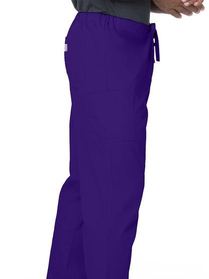 Unisex 2-Pocket High Rise Waist Straight Leg Scrub Pant - 85221 - Grape