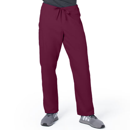 Unisex 2-Pocket High Rise Waist Straight Leg Scrub Pant - 85221 - Wine