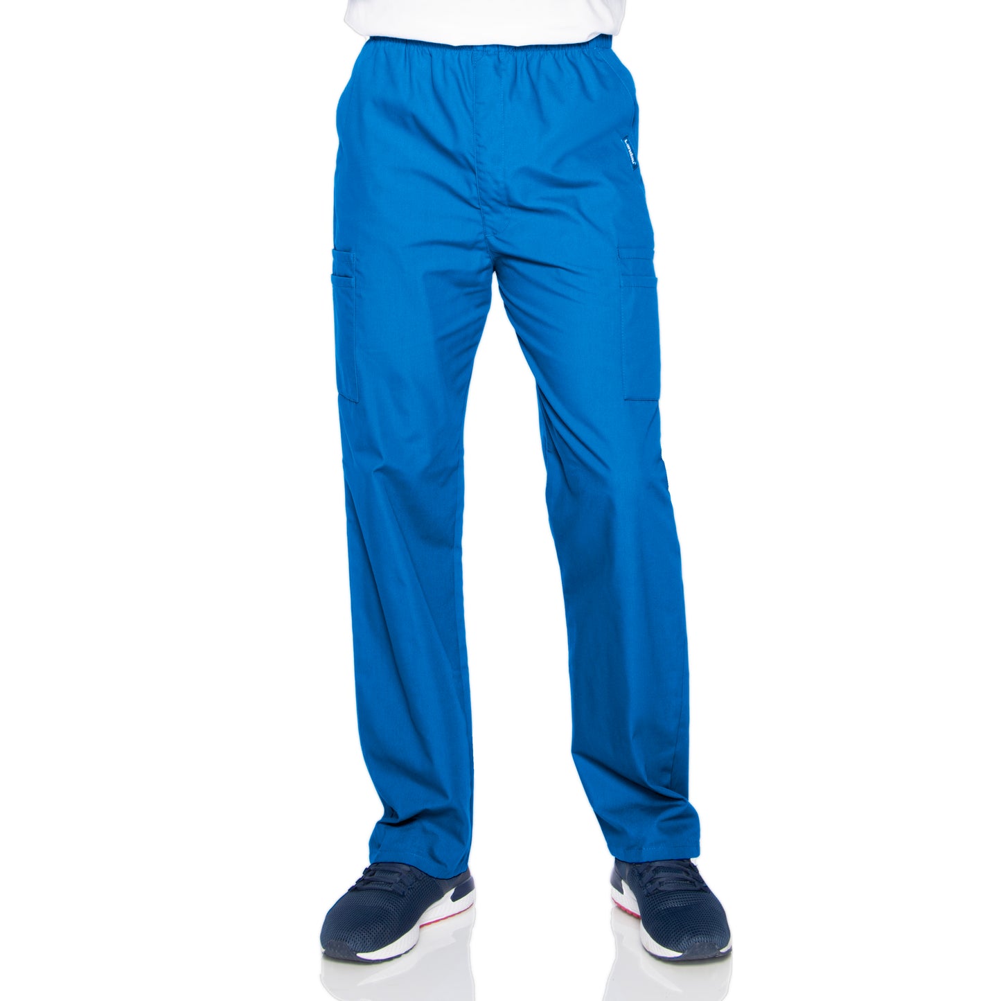 Men's 7-Pocket High-Rise Elastic Waist Cargo Scrub Pant - 8555 - Royal Blue