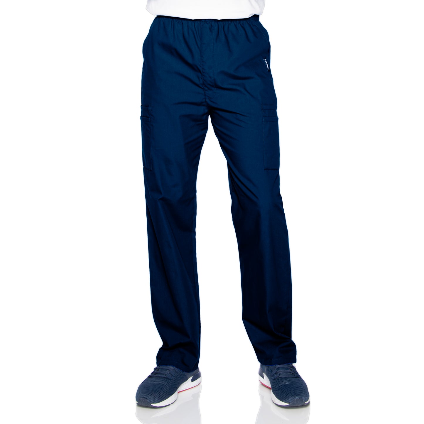 Men's 7-Pocket High-Rise Elastic Waist Cargo Scrub Pant - 8555 - Navy