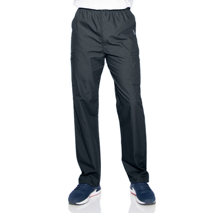 Men's 7-Pocket High-Rise Elastic Waist Cargo Scrub Pant - 8555 - Graphite