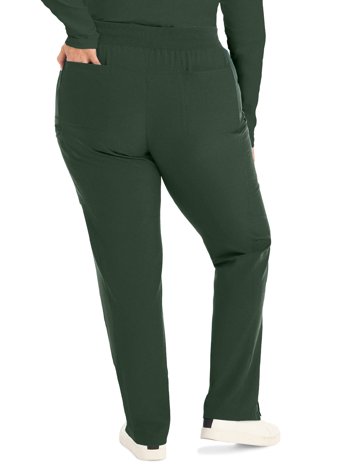 Women's 7-Pocket Mid-Rise Rib-Knit Elastic Waist Cargo Pant - LB400 - Mountain View