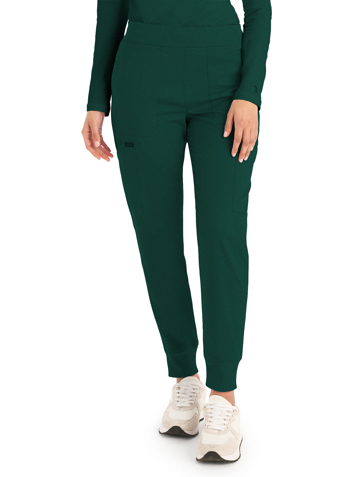 Women's Six-Pocket Mid-Rise Elastic-Back Waist Jogger Pant - LB406 - Hunter