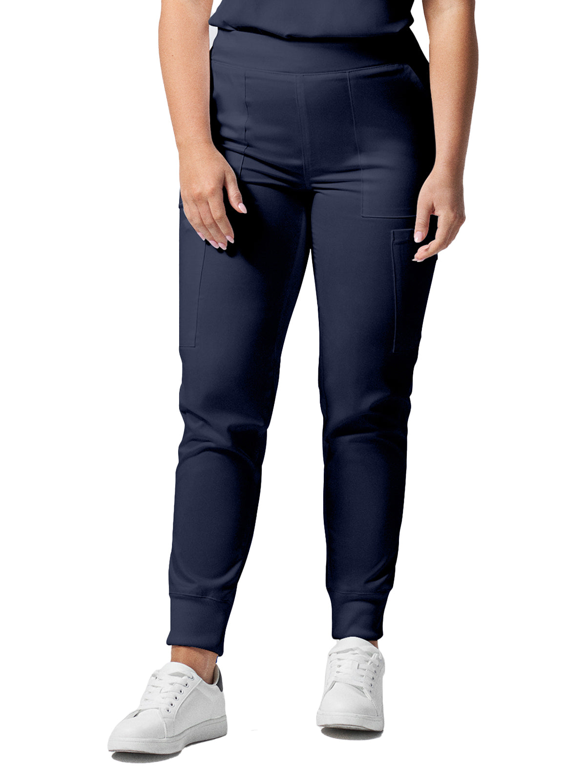 Women's Six-Pocket Mid-Rise Elastic-Back Waist Jogger Pant - LB406 - True Navy
