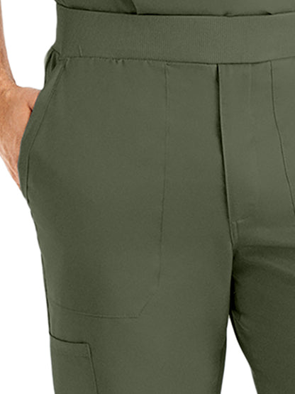 Men's Zip Fly Cargo Pant - LB407 - Olive Moss