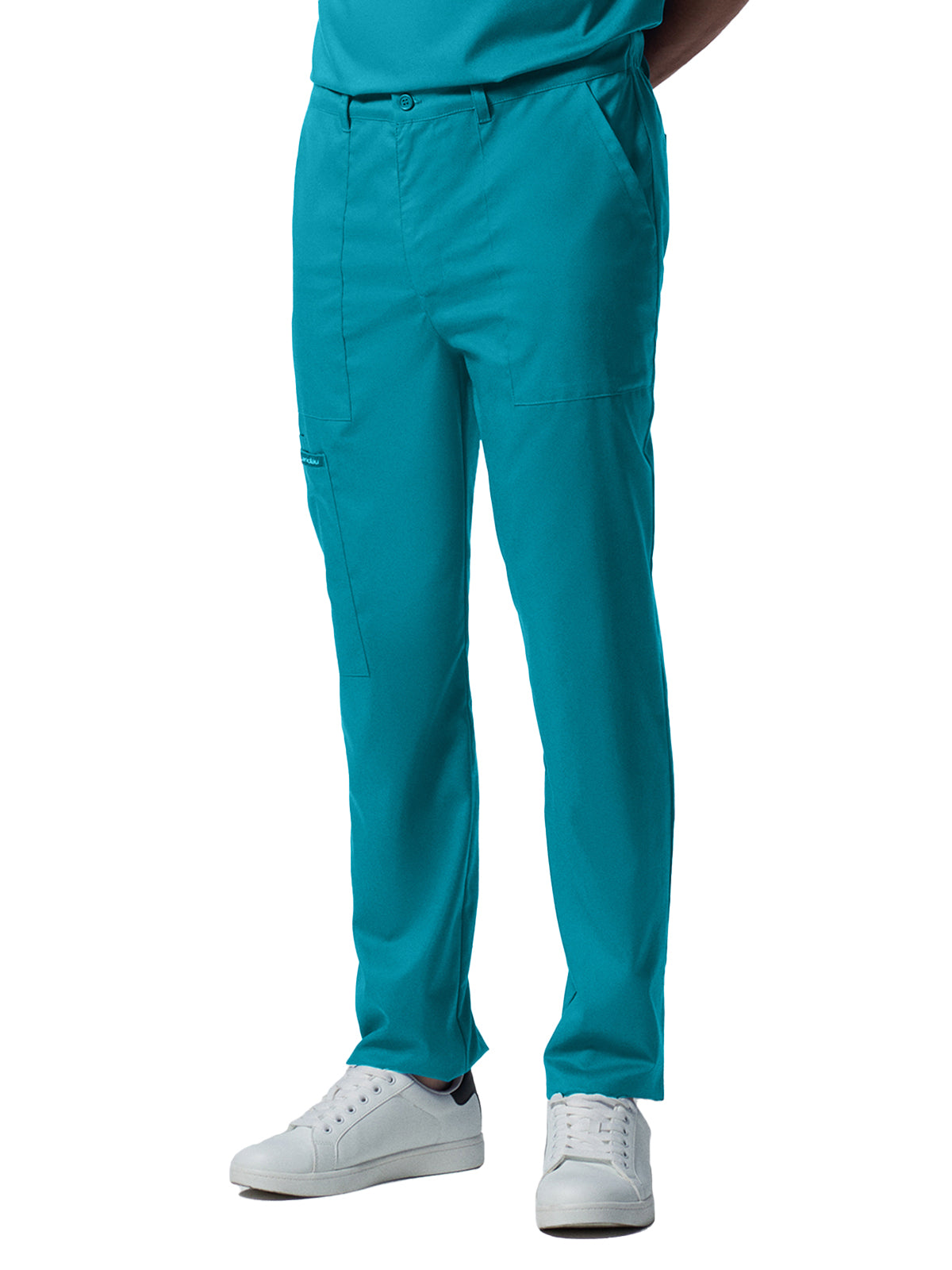 Men's 6-Pocket Zipper Fly Straight Leg Pant - LB408 - Teal