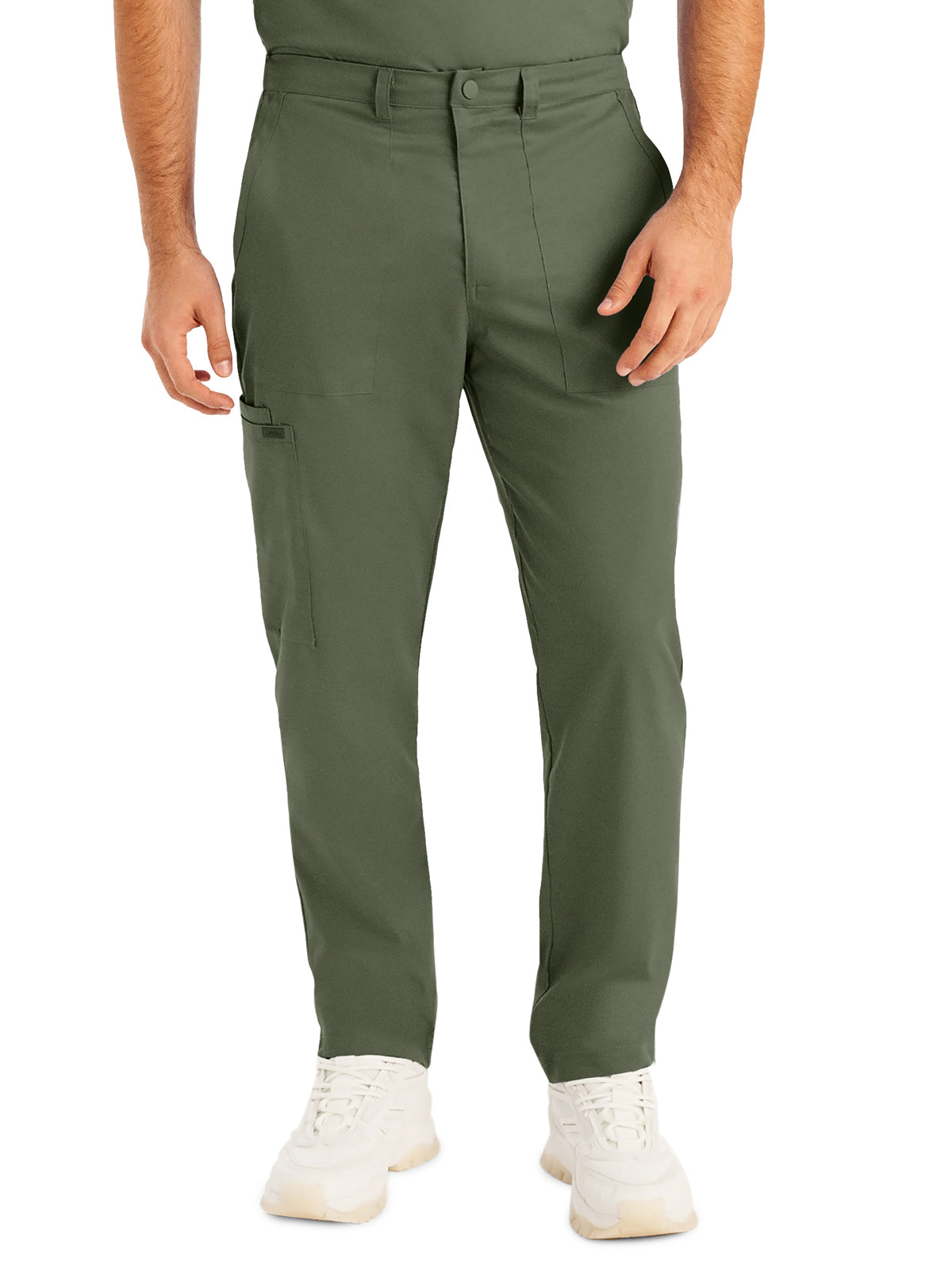 Men's 6-Pocket Zipper Fly Straight Leg Pant - LB408 - Olive Moss