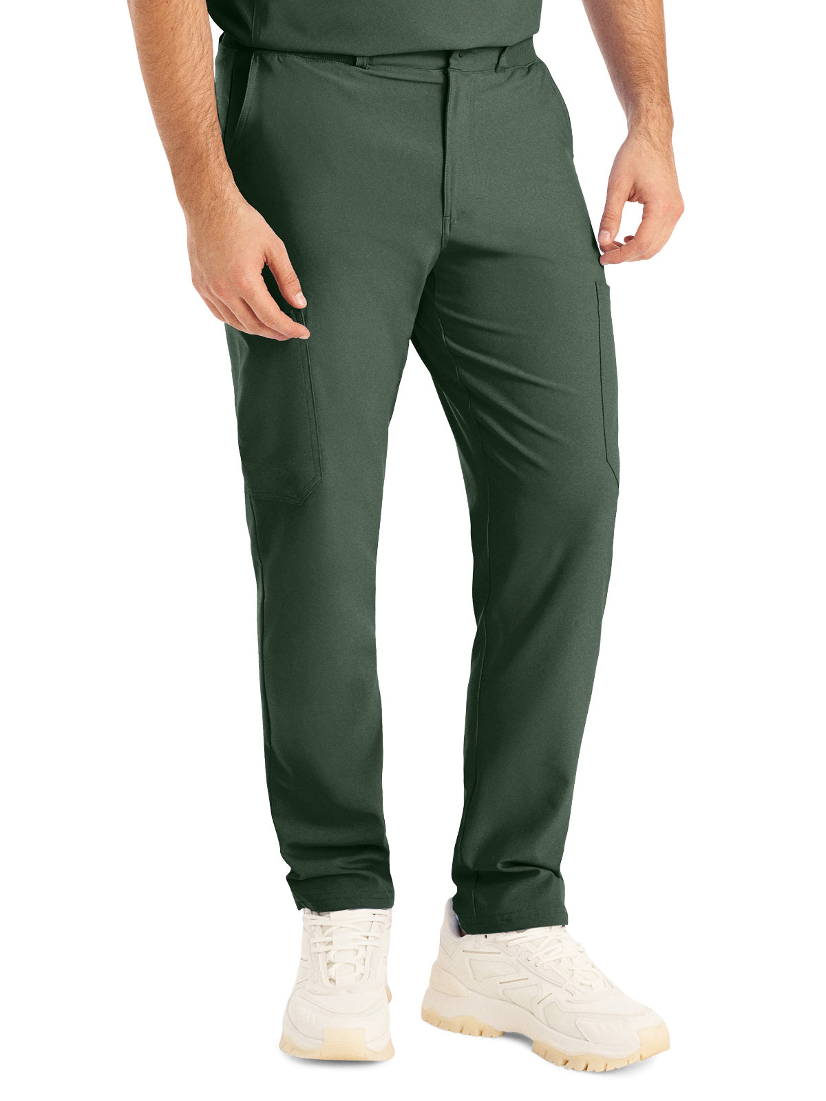 Men's 8-Pocket Mid-Rise Rib-Knit Elastic Waist Cargo Pant - LB410 - Mountain View