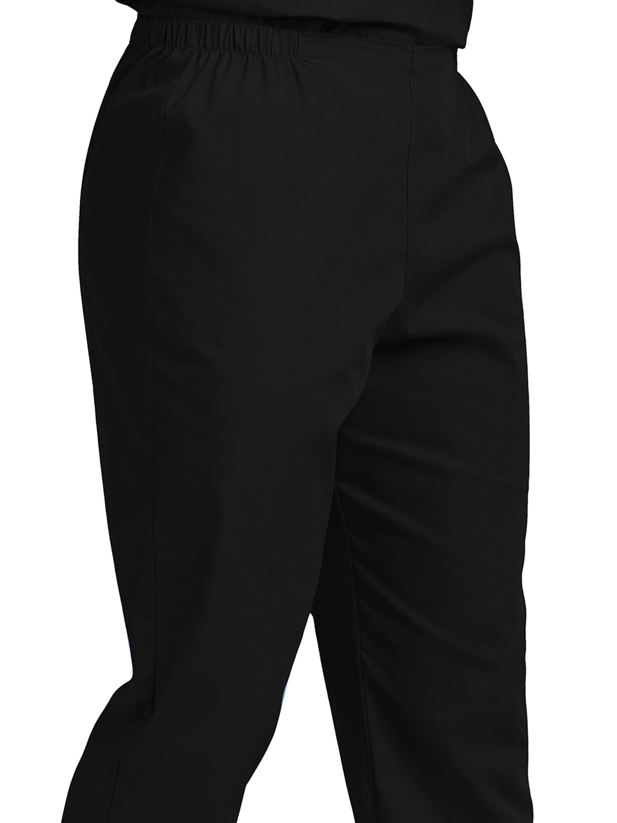 Unisex Pocketless Flex-Waist Scrub Pants - LB411 - Black