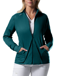 Women's Three-Pocket Mock Neck Zip-Front Jacket - LJ701 - Caribbean