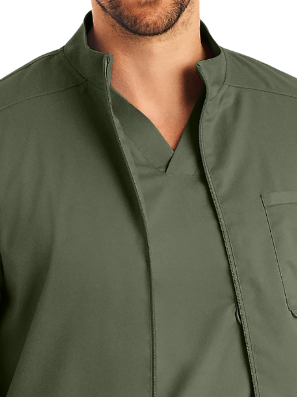 Men's Warm-Up Scrub Jacket - LJ702 - Olive Moss